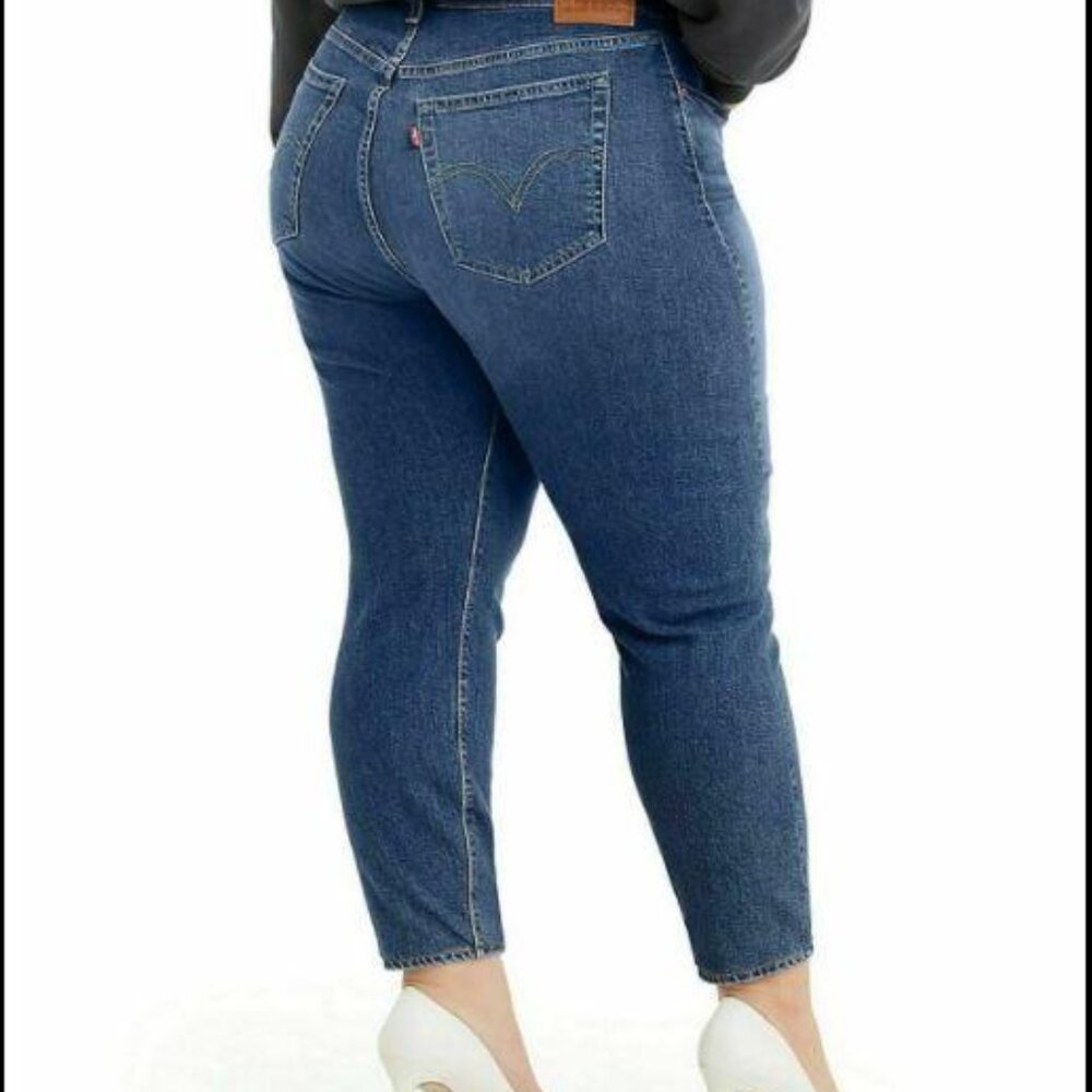 NEW Levi's Wedgie Jeans Skinny Ankle High Rise Womens 22W Plus Size Denim